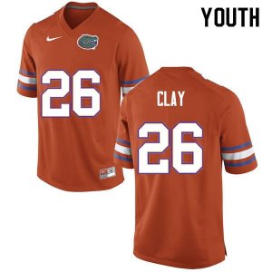 Youth Florida Gators #26 Robert Clay NCAA Nike Orange Authentic Stitched College Football Jersey CBB1662JK